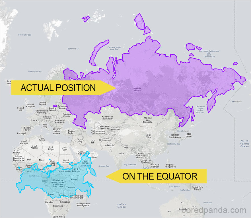 Размер россии место в мире