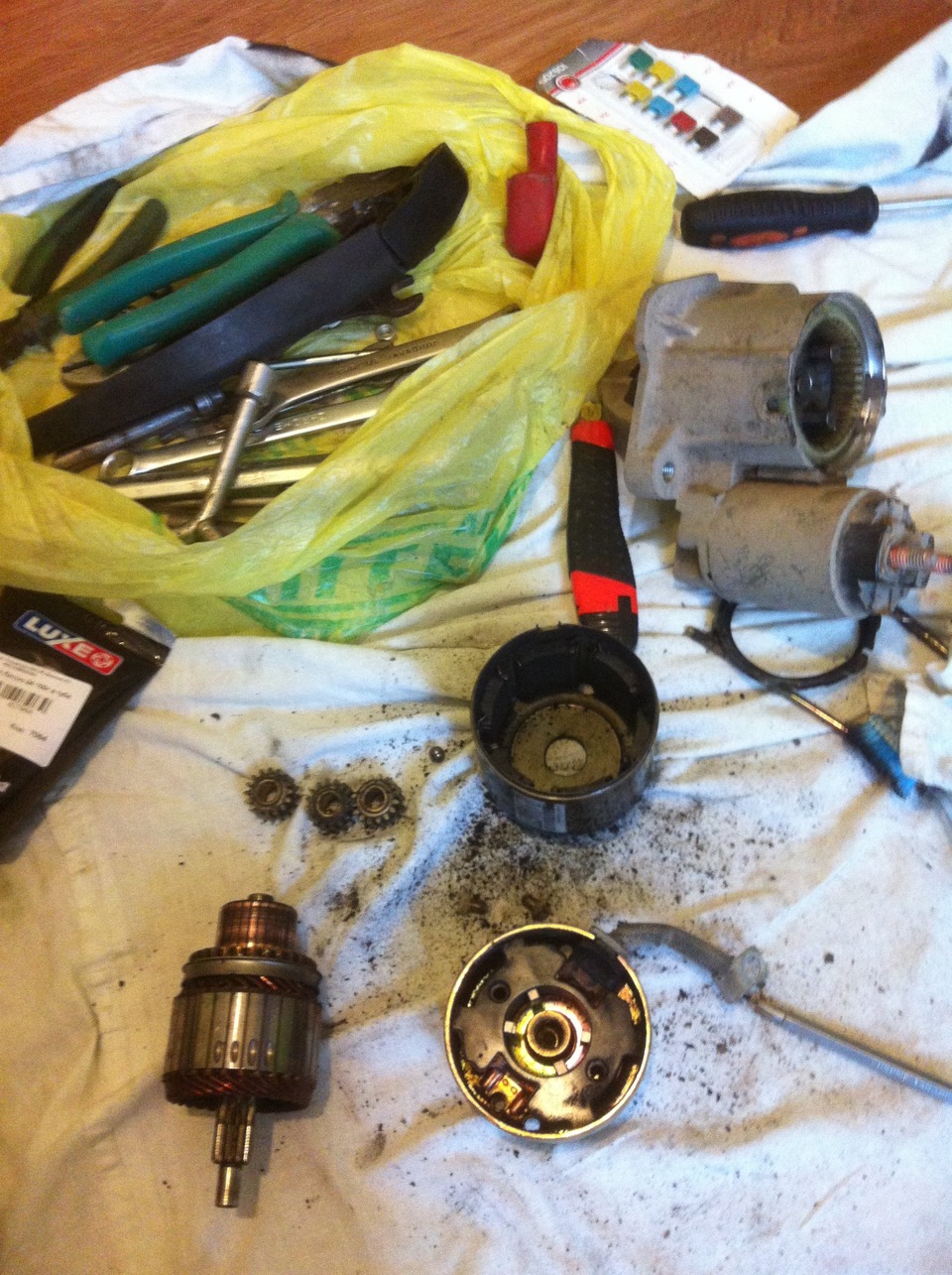 новая резина.смазка стартера и чистка датчика расхода воздуха(маф) — DRIVE2