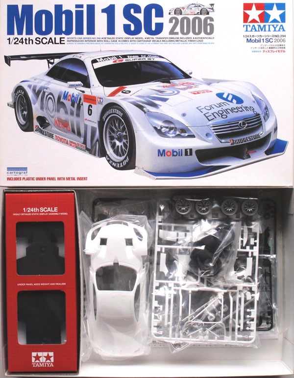 タミヤ 1/24 Mobil 1 SC、ZENT CERUMO SC 2006、レイブリック NSX 2005、プジョー307 WRC モンテカルロ'05 / スポーツカー タミヤ 1⁄24 ZENT CERUMO・Mobil 1 SC2006 ２台