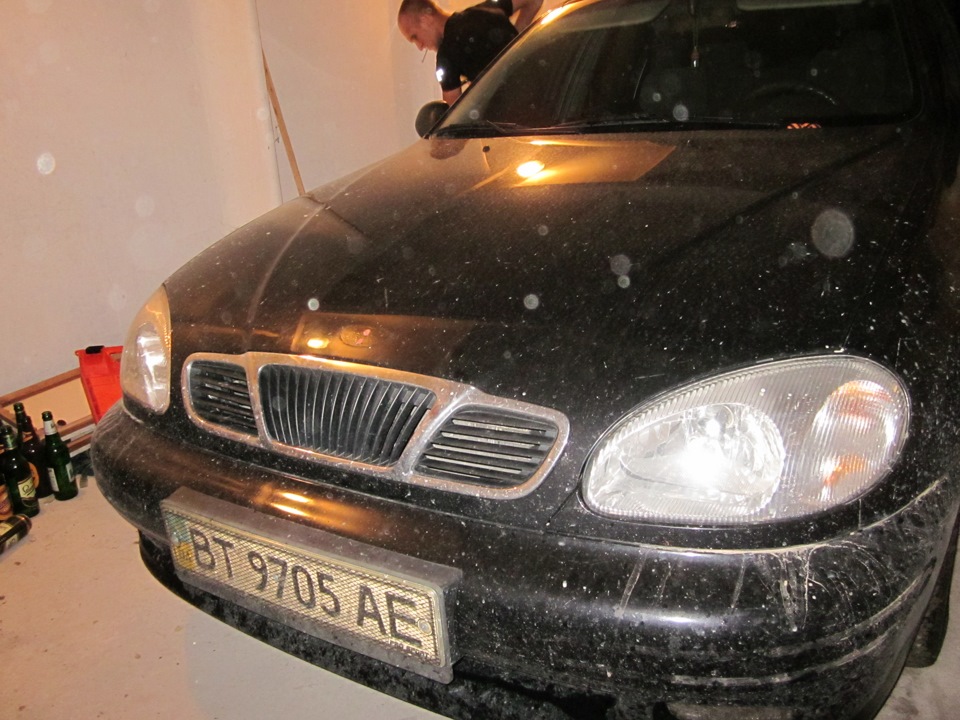 Вот он черный злой ланос-спорт — Daewoo Lanos, 1,6 л, 2004 года ...