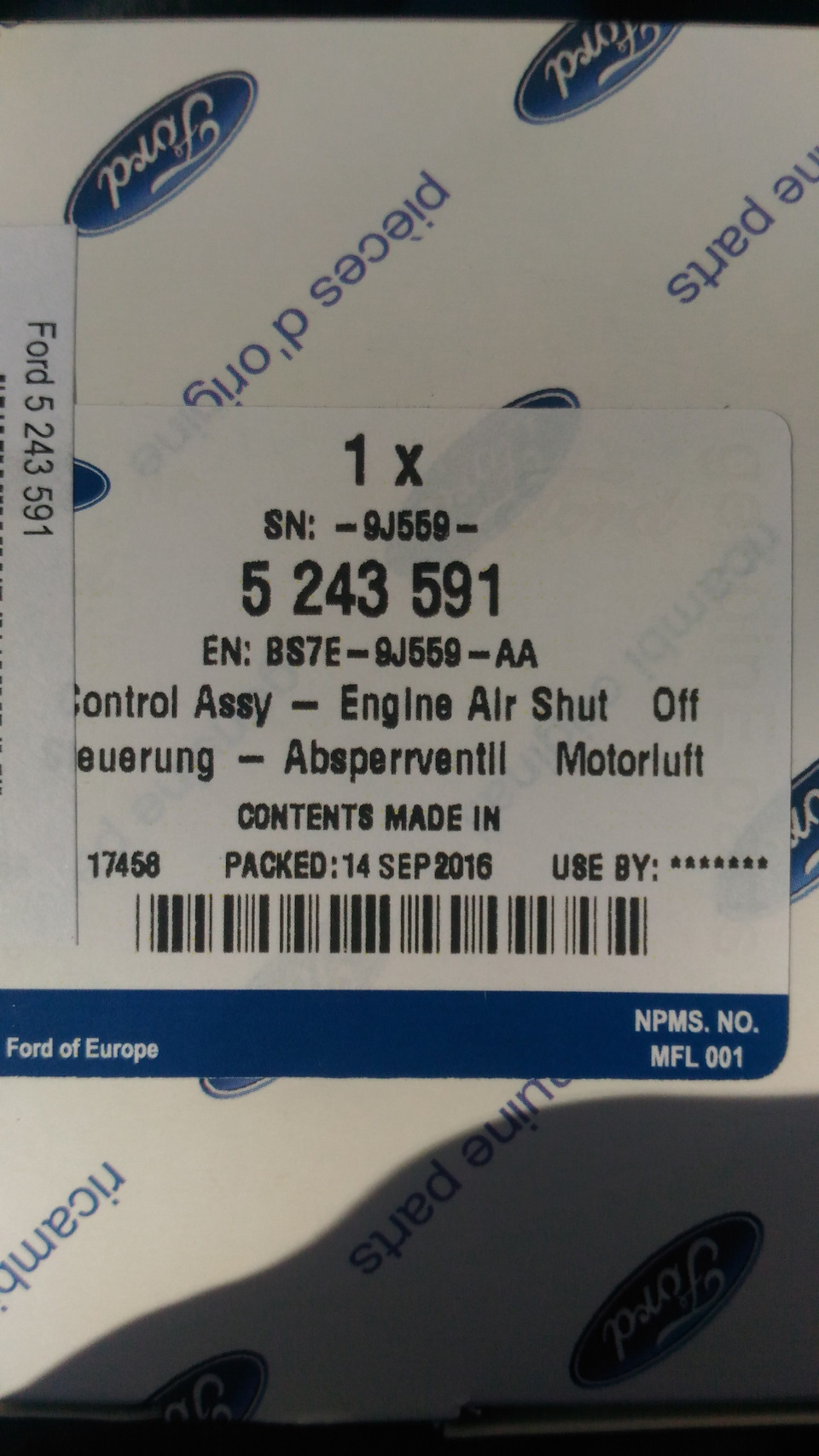 5243591 Клапан управления заслонками Ford Focus II, C-Max, Mondeo Ford ...