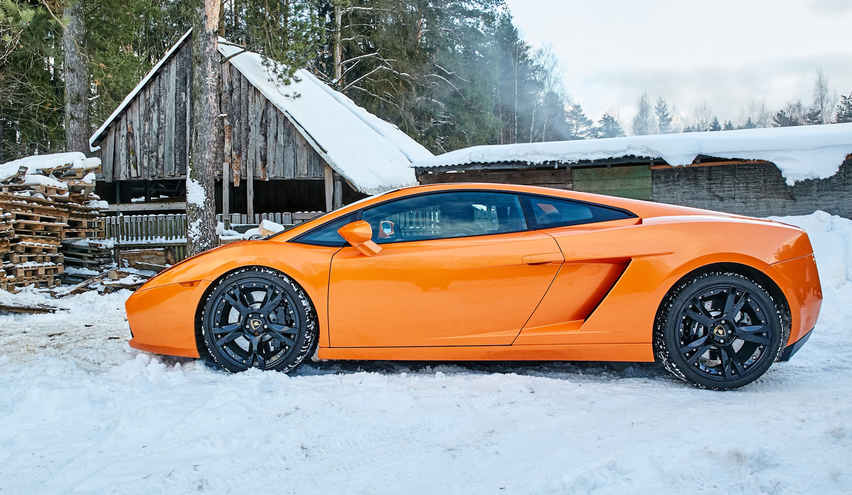 Зимний день с Lamborghini Gallardo — Lamborghini Gallardo, 5 л, 2004 года |  видео | DRIVE2