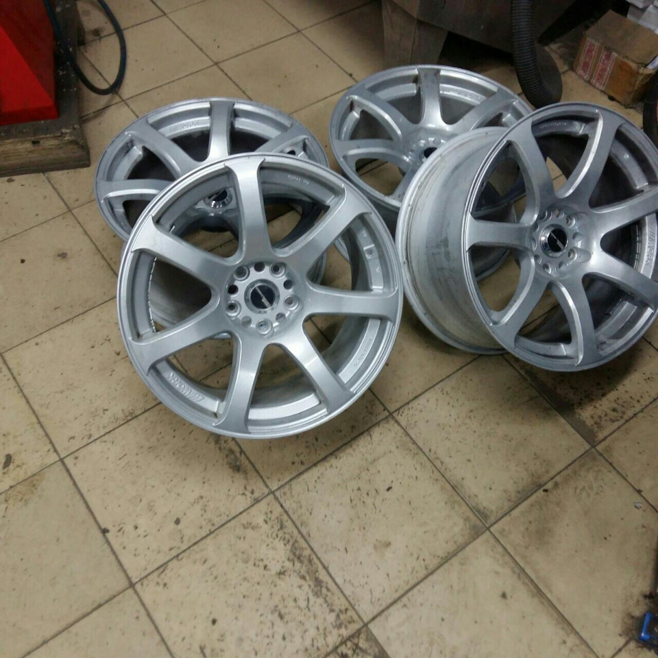 Диски WORK Emotion xt7 R18 (ОРИГИНАЛ JAPAN) состояние отличное, Шины ...