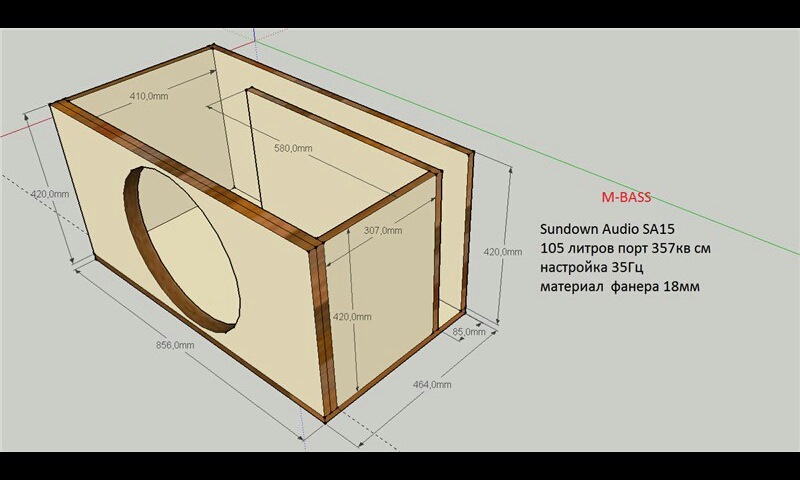 Соберу размер. Короб для сабвуфера 12 дюймов в ВАЗ 2110. Короб для сабвуфера Сандаун 15 чертёж. Sundown Audio sa 15 короб чертеж. Короб для саба на 35 Герц 80 литров.