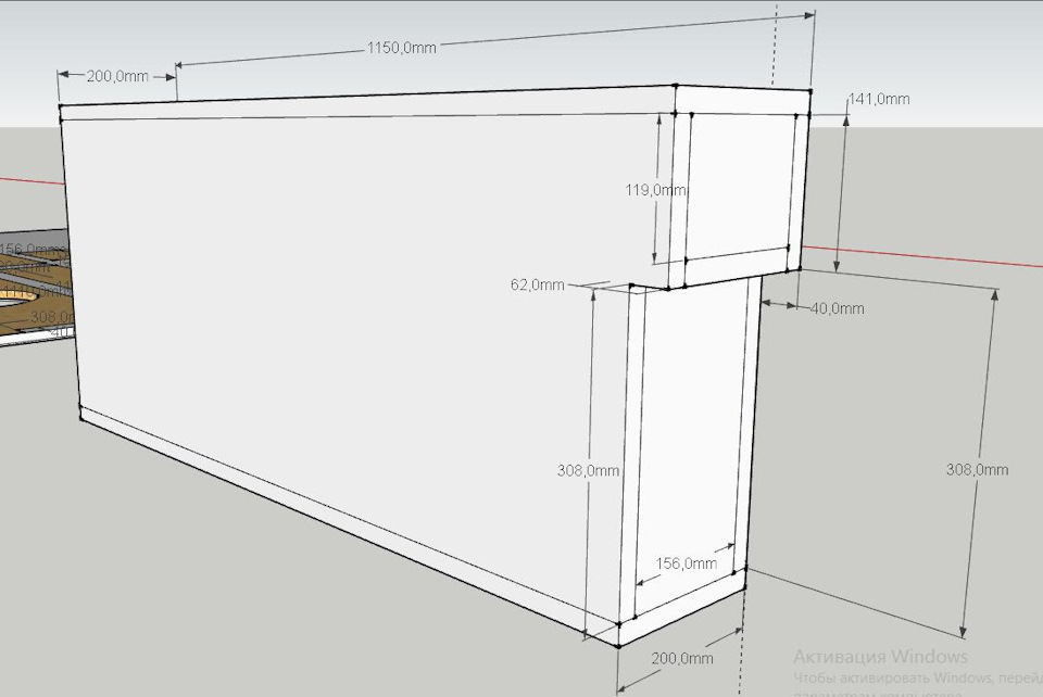 Короб под саб чертеж. — Volkswagen Touareg (1G), 3 л, 2009 года ...