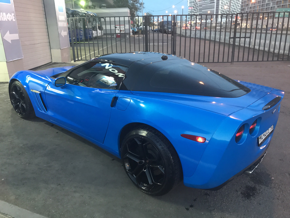 Corvette c7 Тиффани Blue Chrome Wrap