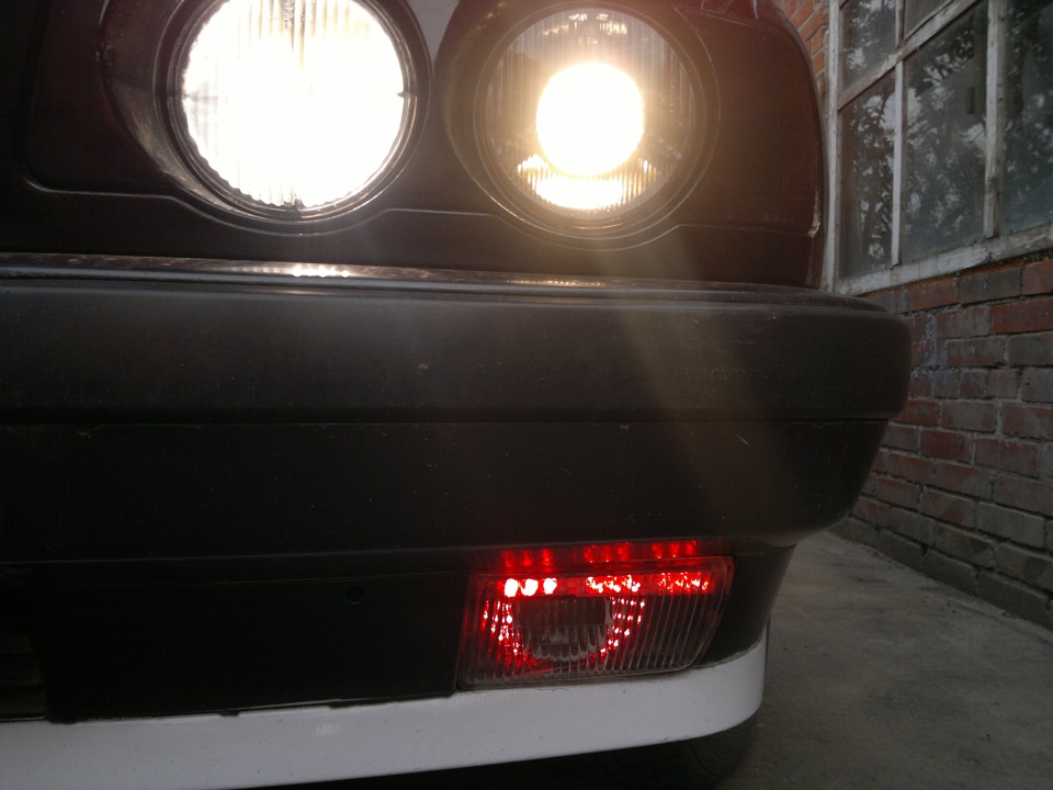 Подключение туманок на Bandite . — BMW 5 series (E34), 3,4 л, 1993 года ...