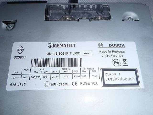 Пин код магнитолы рено. Магнитола Bosch 7 612 033 103 для Nissan. 281153051r. Код автомагнитолы Рено Сценик 1. Магнитола Рено 281153051r t e014.