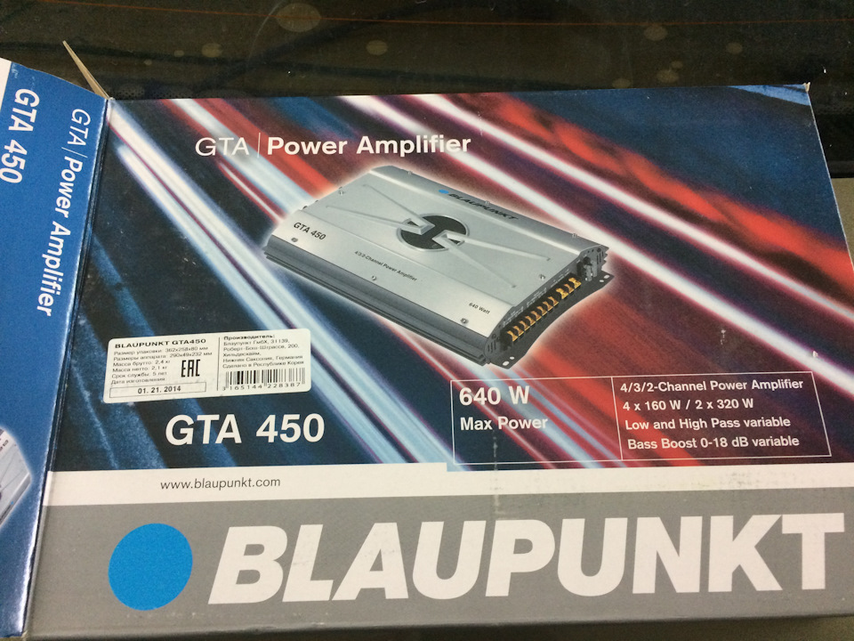 Усилитель Blaupunkt GTA-450! — Daewoo Lanos, 1,5 л, 2006 года ...