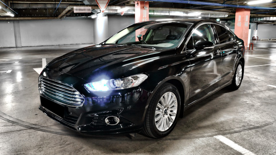 Ford Mondeo 5 черный зима ночь