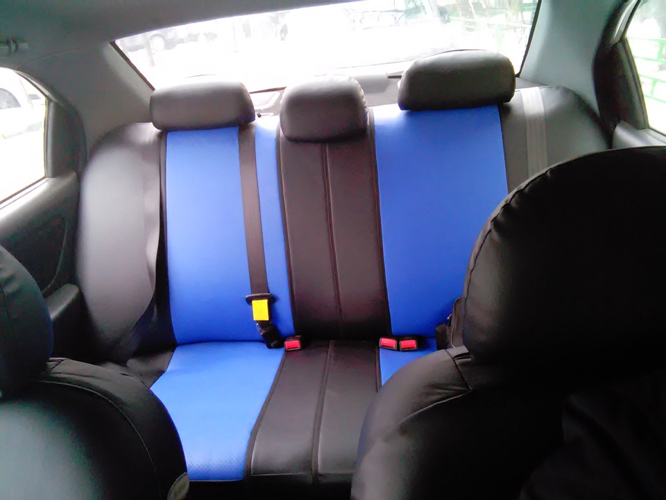 Установка чехлов 2. Задние сиденья — Hyundai Sonata IV (EF), 2 л, 2007 ...