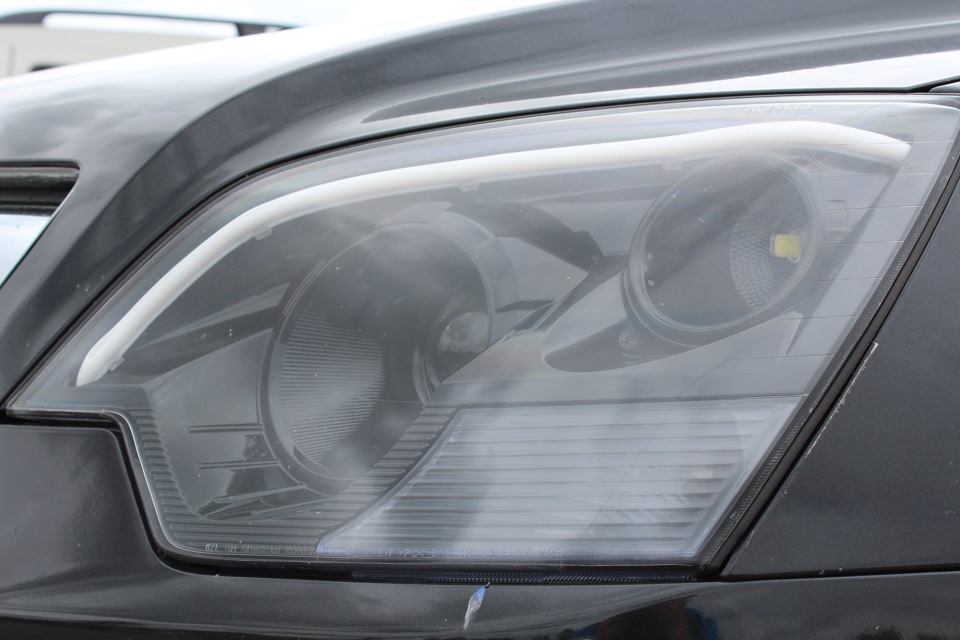 Opel antara 3.2 тюнинг фар фото Установка ДХО в бампер и покраска фар + подсветка верхнего контура с режимом пов