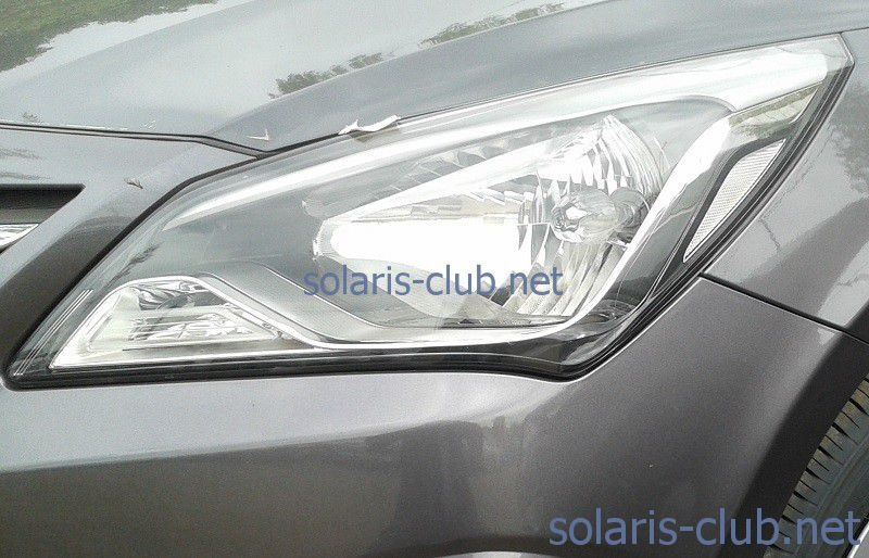 замена фар hyundai solaris