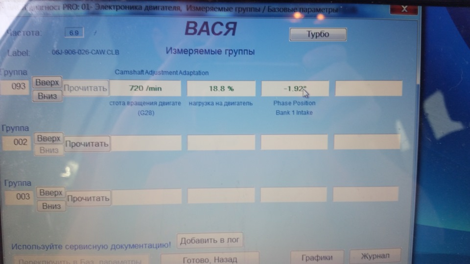Показания 93 группы ауди а6 с5