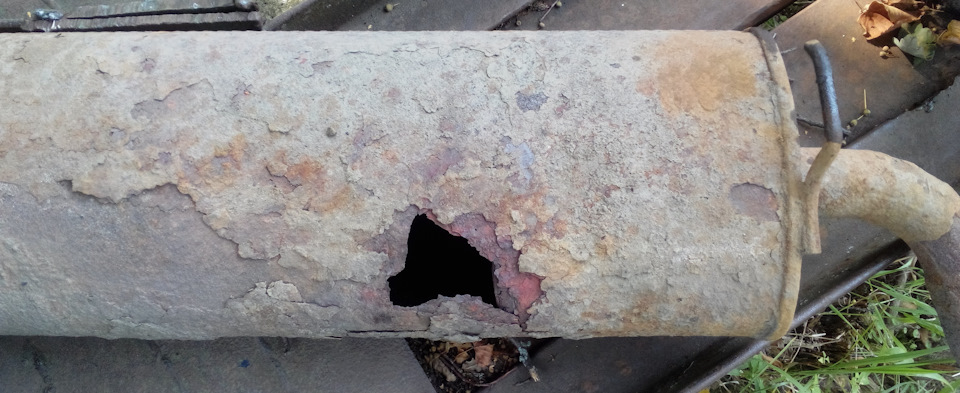 5. Замена основного глушителя — Lada Калина универсал, 1,6 л, 2008 года ...