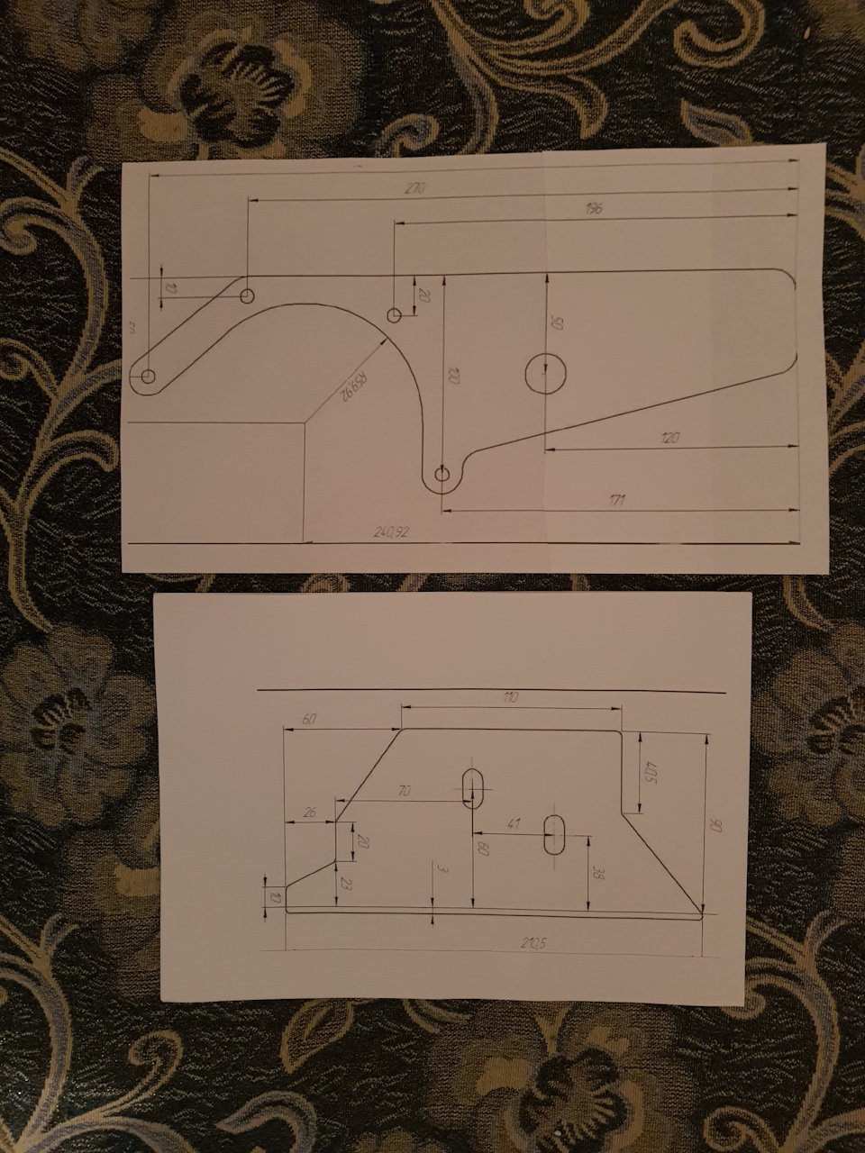 Кронштейн переноса генератора нива 21214 с гур чертеж