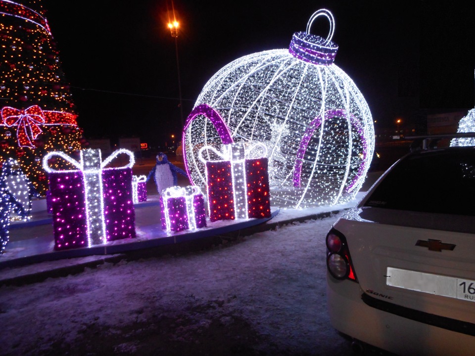 #88 новогодняя сказка (украшения)) — Chevrolet Aveo Sedan (2G), 1,6 л ...