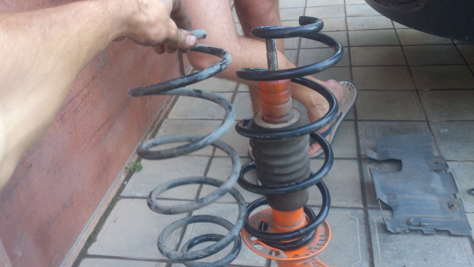 Подвеска увеличение клиренса и жесткости подвески — Lada Приора хэтчбек ...