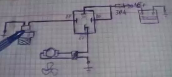 Схема реле включения вентилятора охлаждения ваз 2109