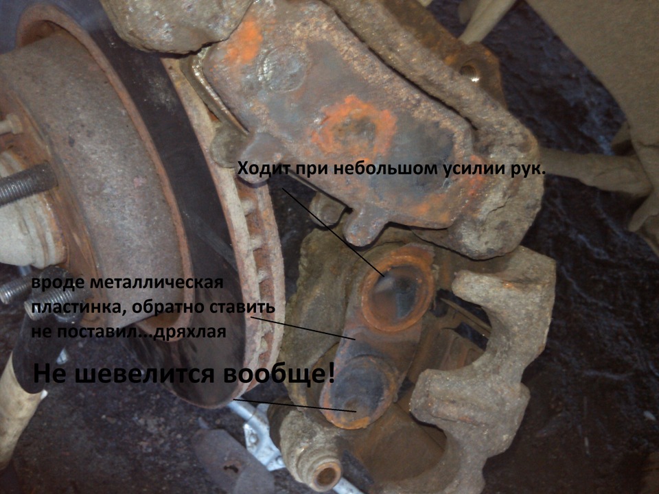 Подклинивание суппорта — Volvo 940, 2,3 л, 1991 года | своими руками ...