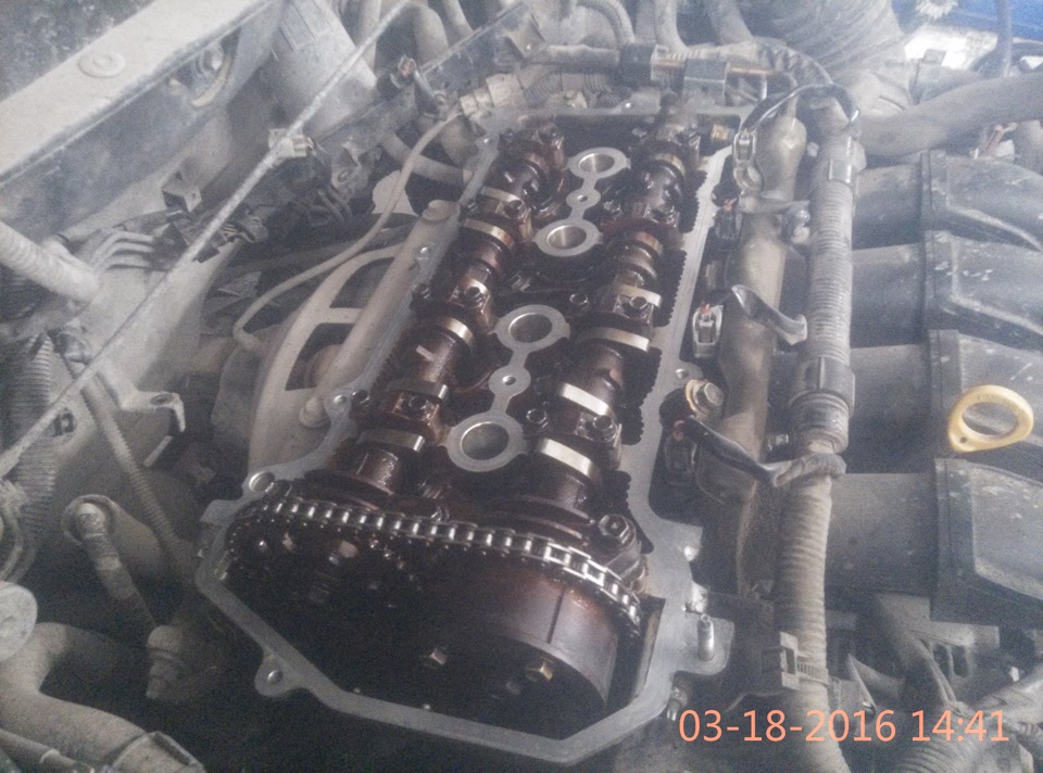 замена прокладки крышки клапанов, прокладки гидронатяжителя, сальника ...