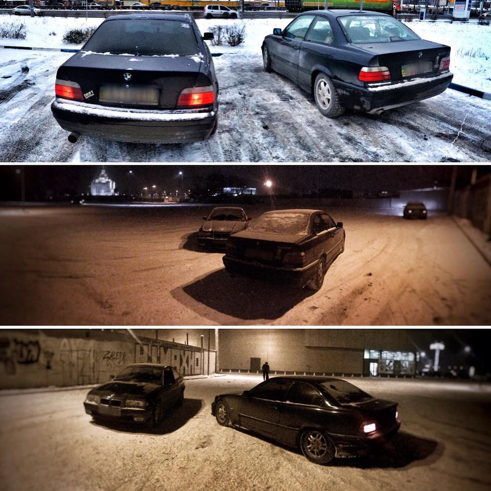 Зимние покатушки боком. Фото/видео. — BMW 3 series Coupe (E36), 2,8 л, 1994  года | покатушки | DRIVE2