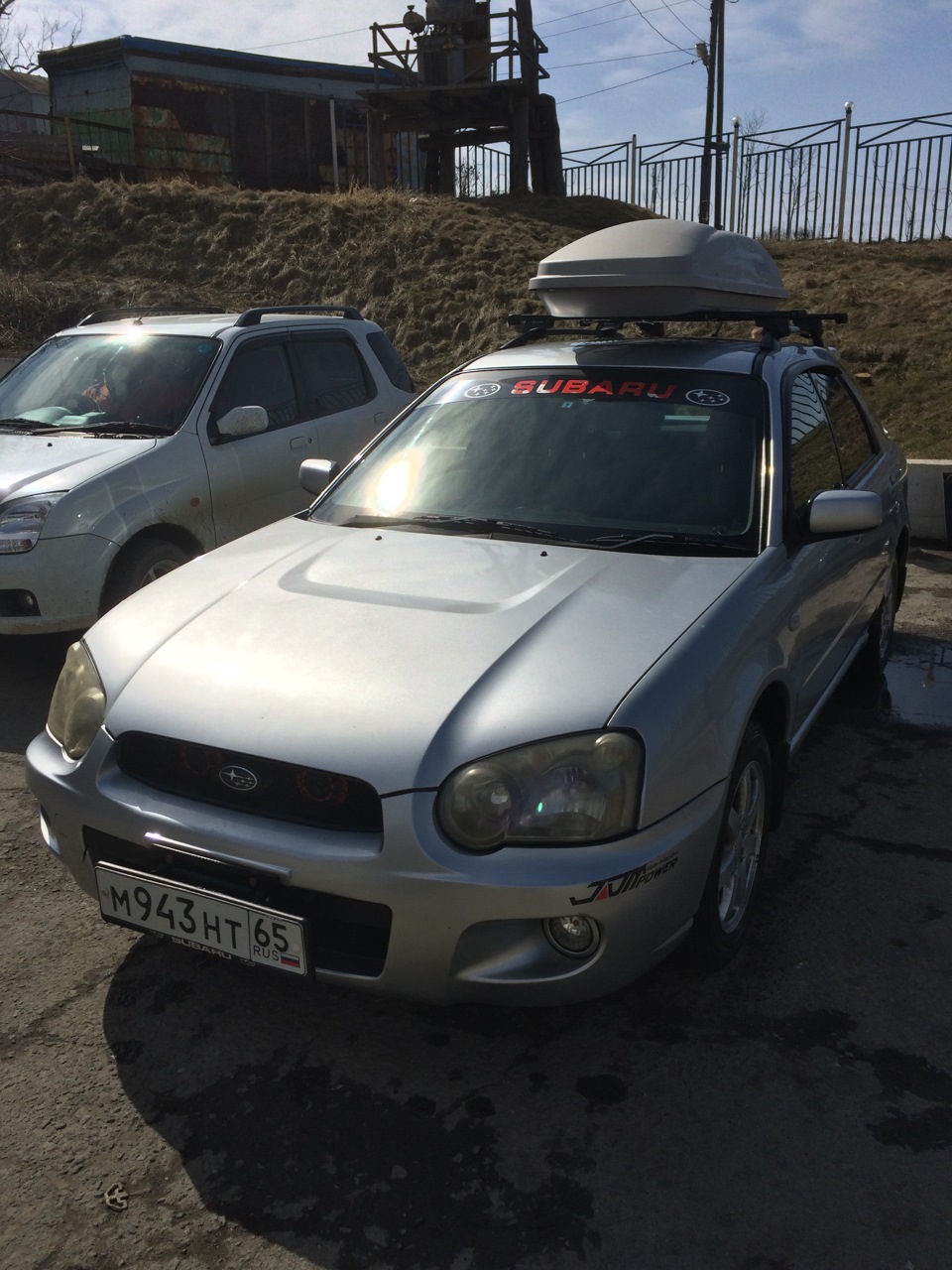 Багажный бокс INNO — Subaru Impreza (GD, GG), 2 л, 2004 года | аксессуары |  DRIVE2