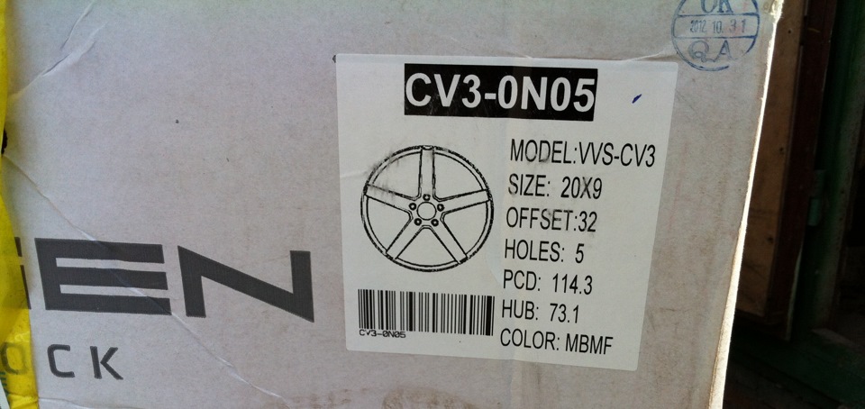 Размерность дисков — KIA Sorento (2G)