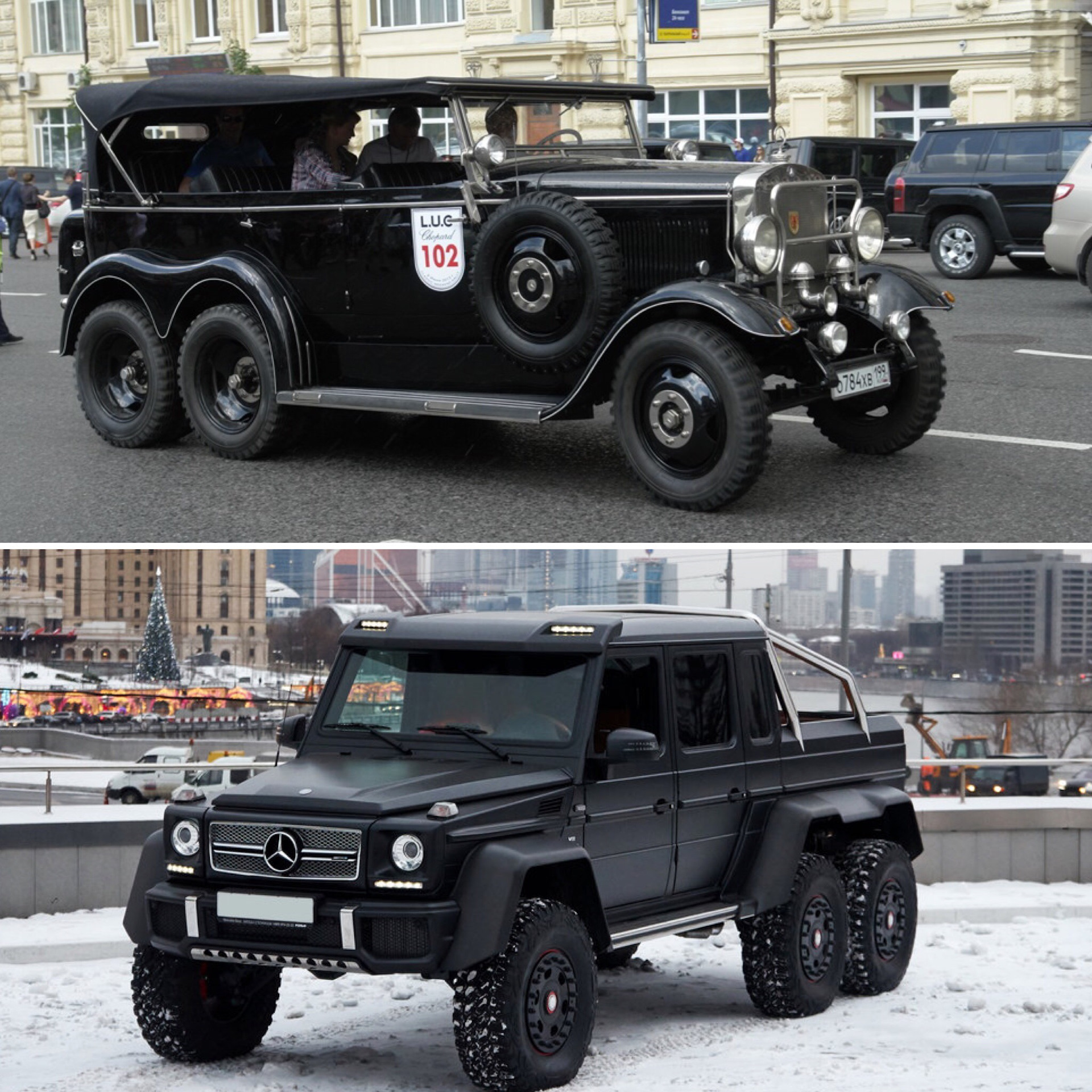 Mercedes G-Сlass 6x6: дедушка и внук. — DRIVE2