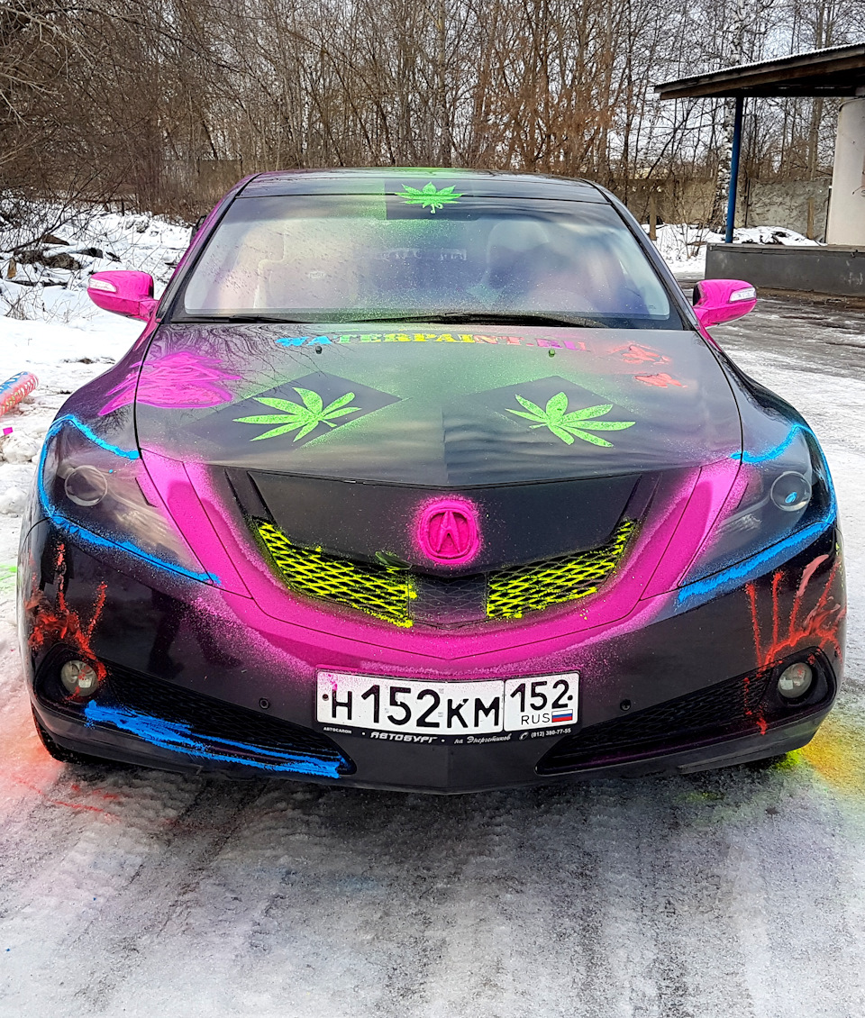 САРОВ WATERPAINT.RU МЕЛОВАЯ КРАСКА И ЦВЕТНОЙ ДЫМ — Acura ZDX, 3,7 л, 2010  года | аксессуары | DRIVE2