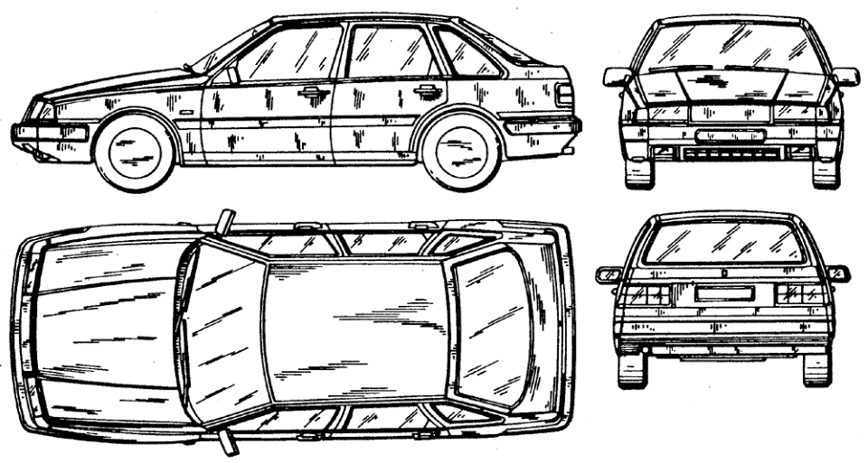 Чертеж вольво 850
