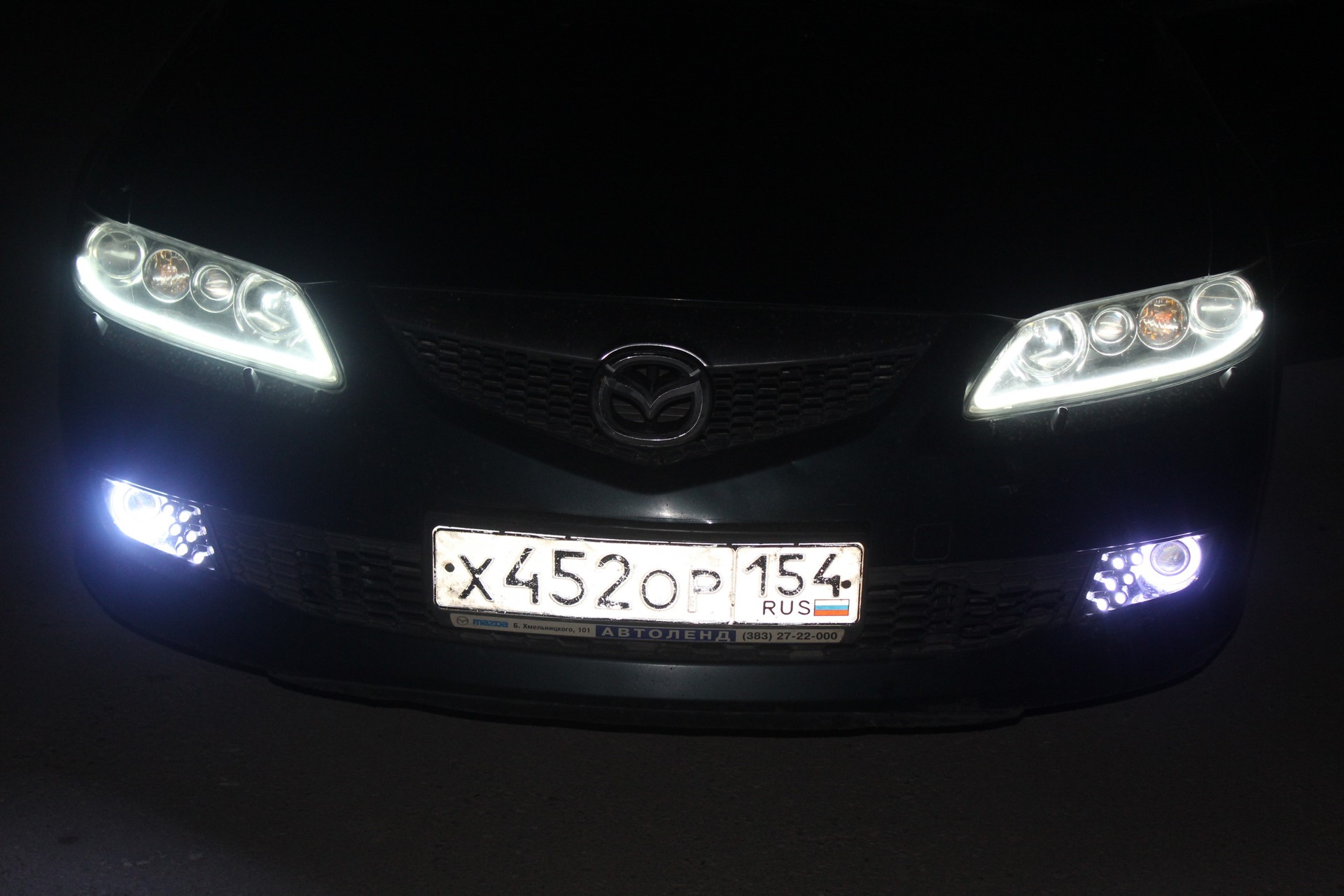 Светодиодные фары led с функцией противотуманных фар mazda 6