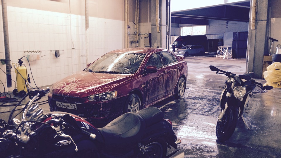 Омыватель фар. (Toyota Camry). — Mitsubishi Lancer X, 2 л, 2009 года ...