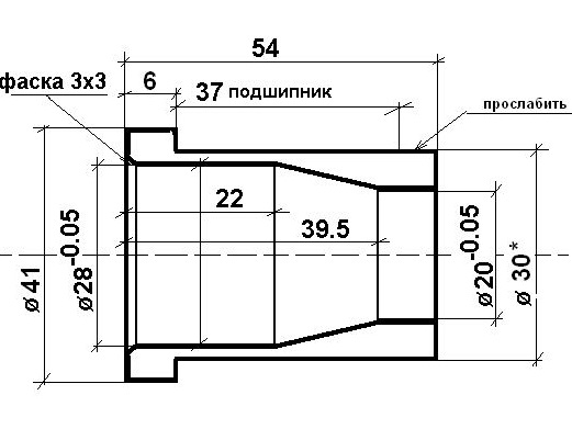 Чертеж передняя ступица 2108 чертеж