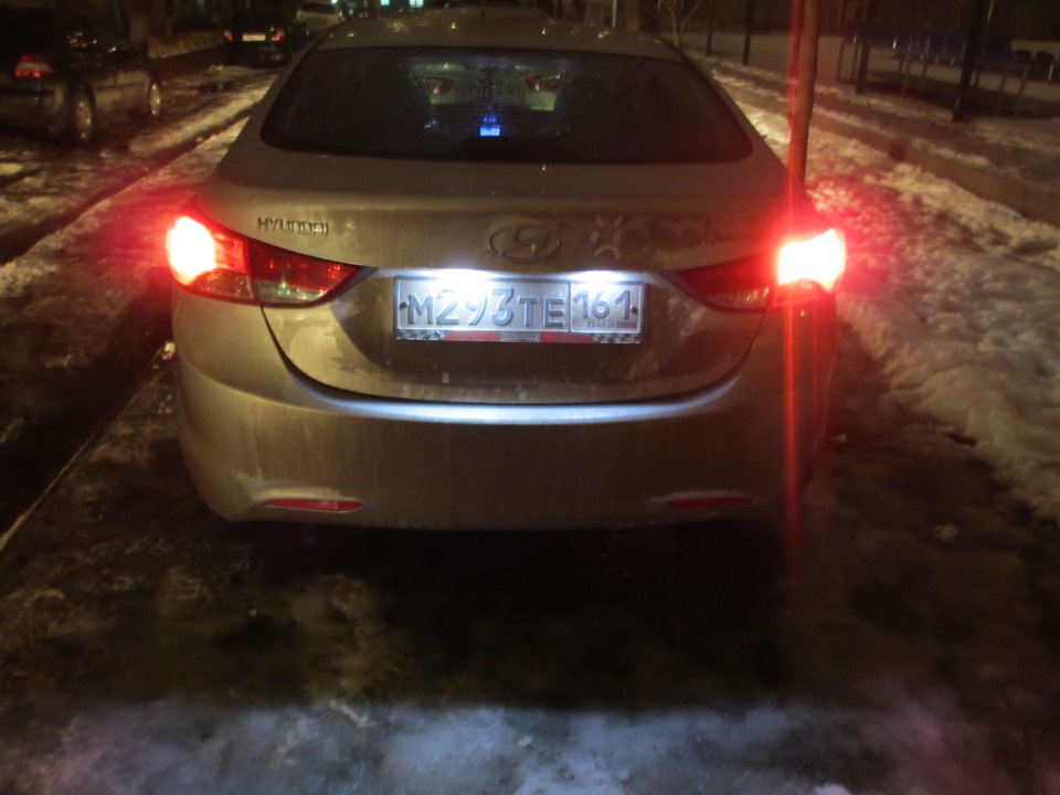 Диодная подсветка салона, багажника, номерного знака — Hyundai Elantra ...