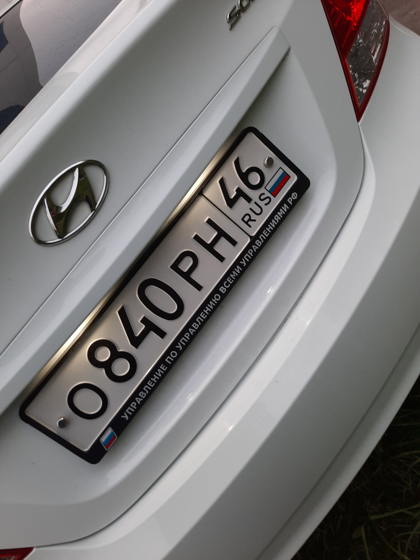 Попытка №2 установка диодов в подсветку номера. — Hyundai Solaris, 1,6 ...