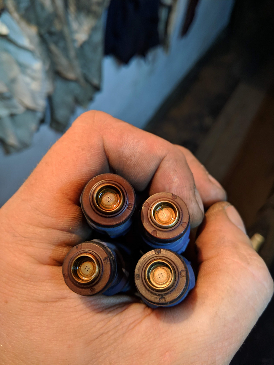 Состояние снятых форсунок, до чистки. — KIA Ceed SW (1G)