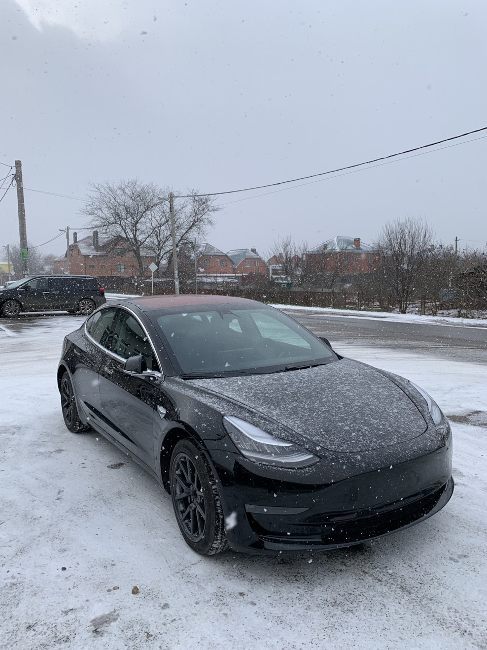 Первый снег и первый выезд — Tesla Model 3, 2018 года | покупка машины |  DRIVE2