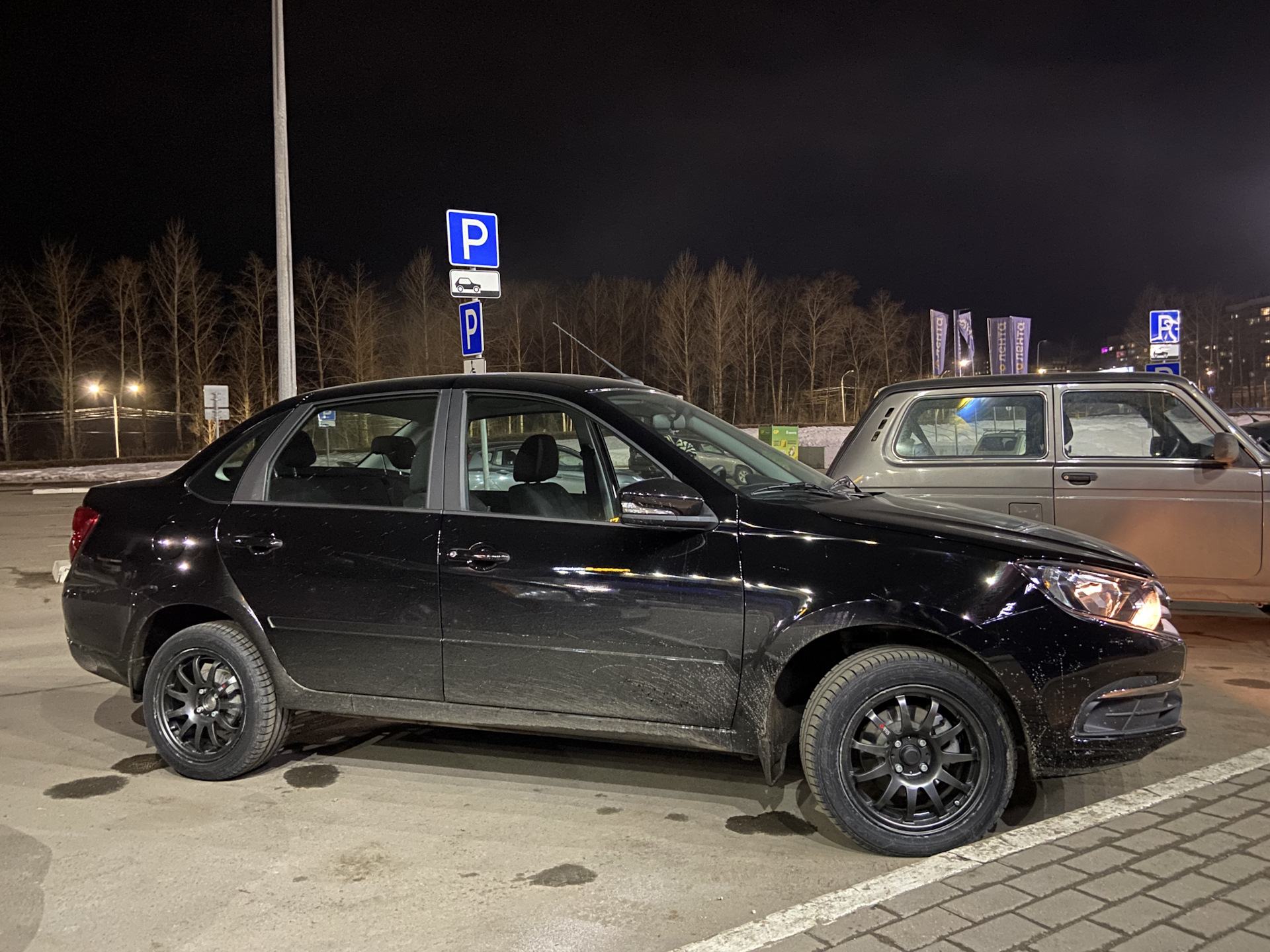 Примерил Slik на сток подвеску. Какое занижение выбрать? — Lada Гранта ...