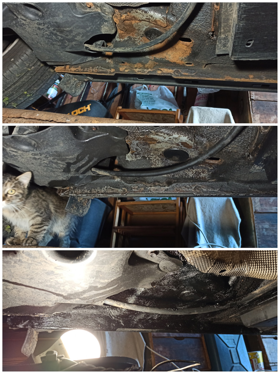 78. Подмазал днище смесью пушсало + мастика — Mazda 3 (2G) BL, 2 л ...