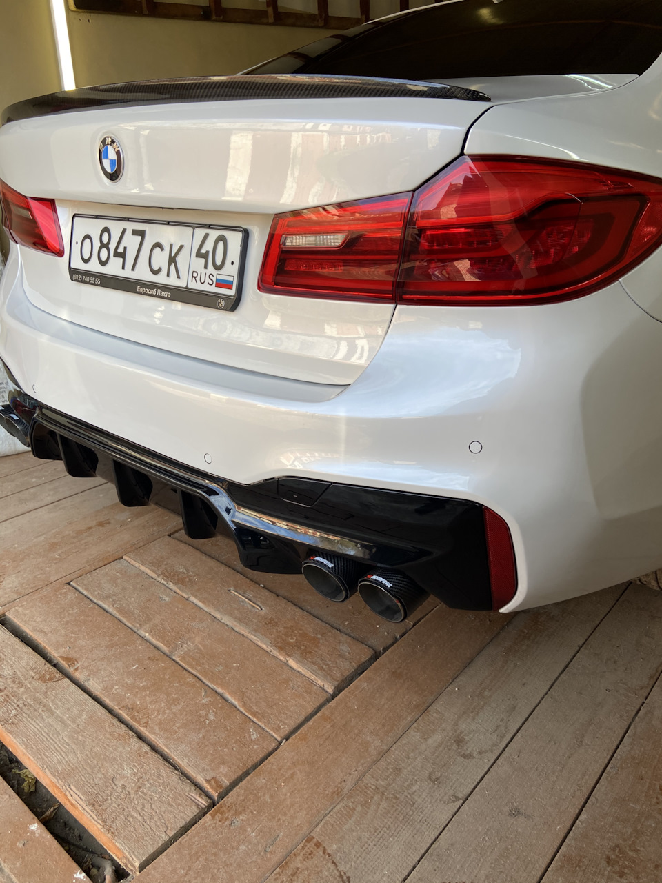 Акрапович 90 мм Новые насадки — BMW 5 series (G30), 2 л, 2017 года ...