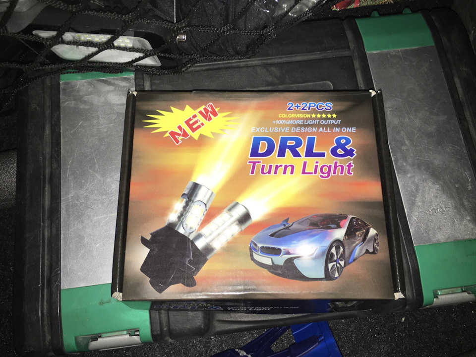 Установка ДХО 2 in 1 в поворотники — Toyota Aqua, 1,5 л, 2014 года ...