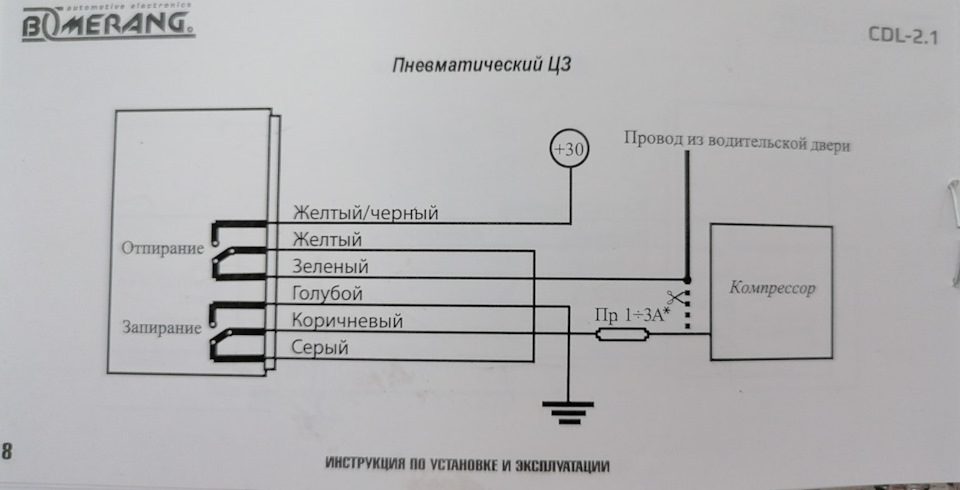 Сигнализация бумеранг схема подключения