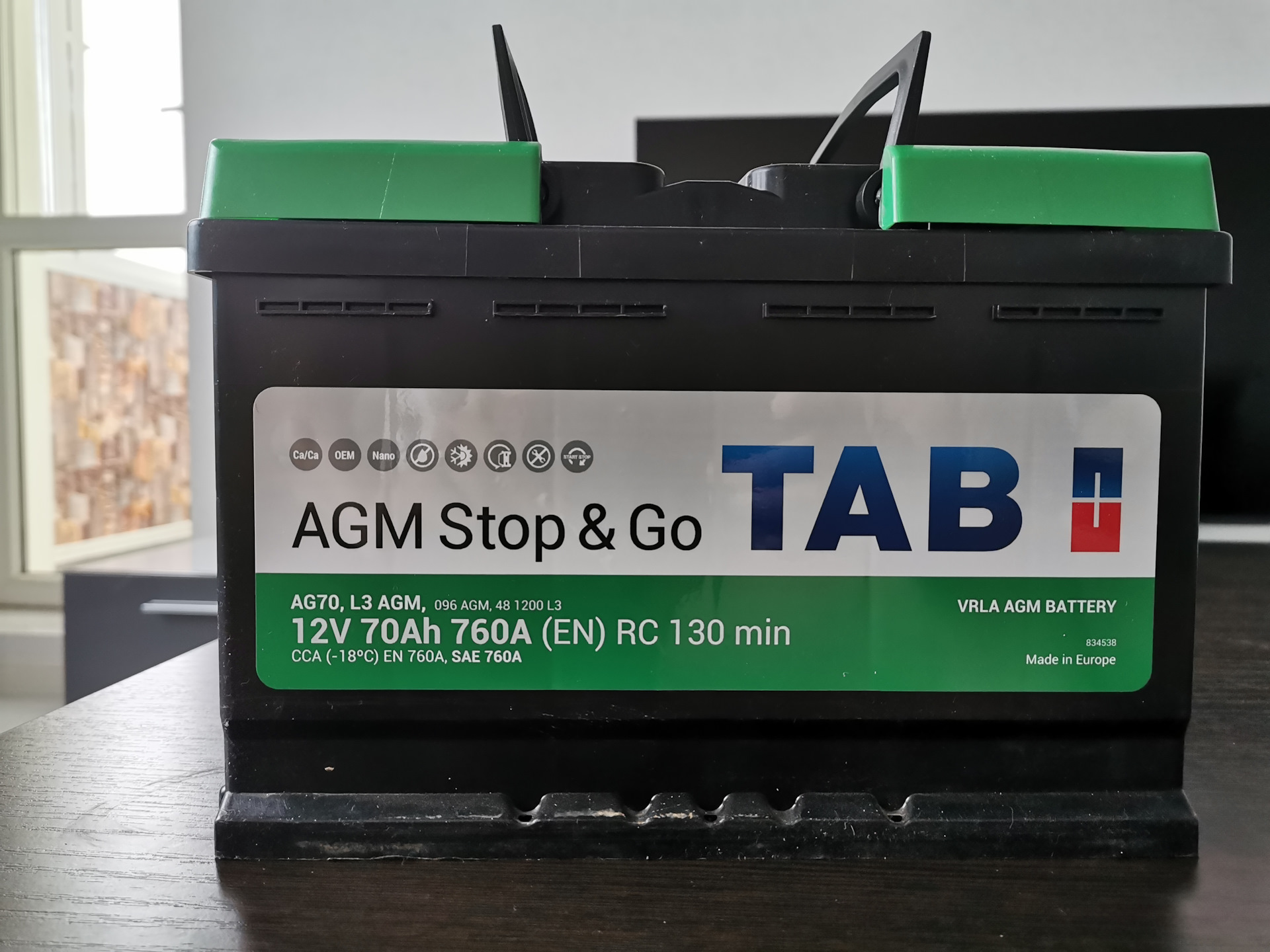 Новый аккумулятор TAB AGM Stop & Go 70Ah — Volkswagen Passat Variant (B8),  2 л, 2015 года | электроника | DRIVE2