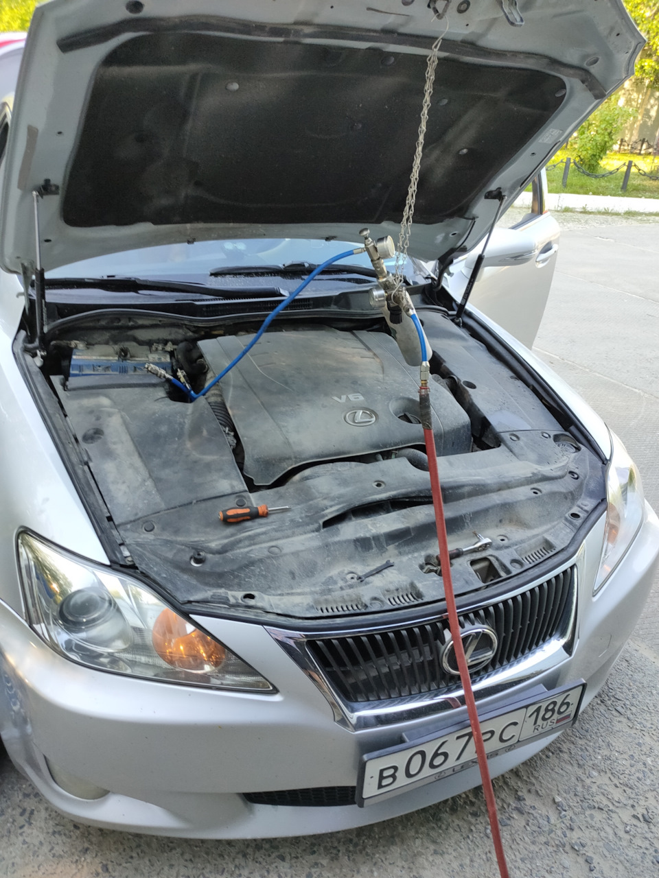 Промывка форсунок лавром антикокс МЛ101 — Lexus IS II, 2,5 л, 2010 года ...