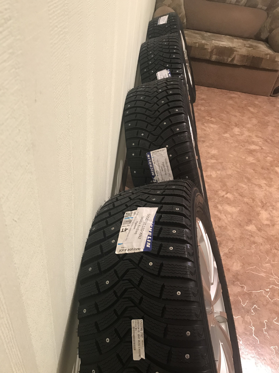 Комплект зимних колёс с шинами MICHELIN LATITUDE X-ICE NORD 2 — Skoda  Kodiaq, 2 л, 2019 года | колёсные диски | DRIVE2