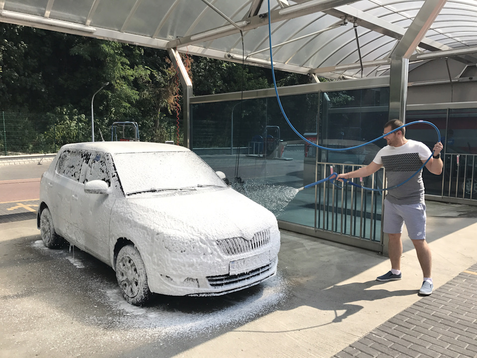 Про мойку самообслуживания — Skoda Fabia Mk2, 1,4 л, 2013 года | мойка ...