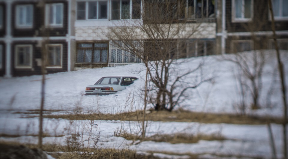 Наши \"очищенные \" от снега дороги или как весна приходит в Комсомольск ...