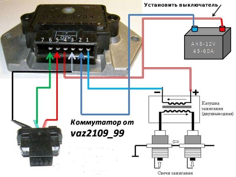 Катушки зажигания ваз 2109 схема