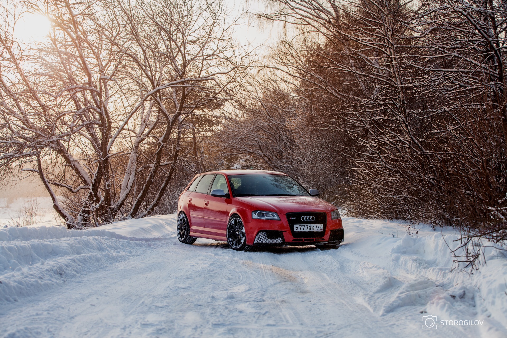 AUDI RS3 фотосет в снежном лесу — DRIVE2